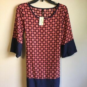 NWT Yoyo 5 small orange and‎ navy dress